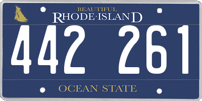 RI license plate 442261