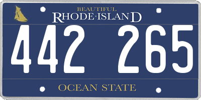 RI license plate 442265