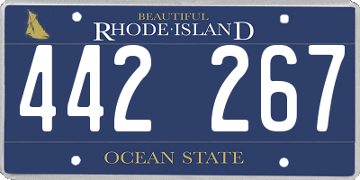 RI license plate 442267