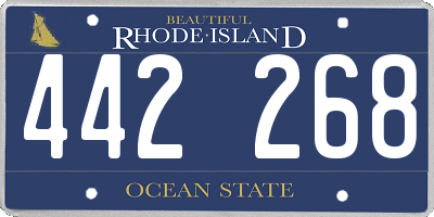 RI license plate 442268