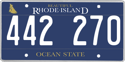 RI license plate 442270