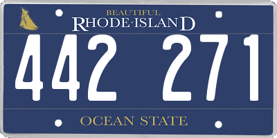 RI license plate 442271