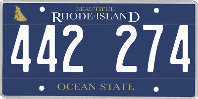 RI license plate 442274