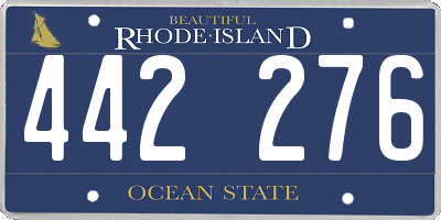RI license plate 442276