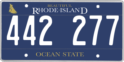 RI license plate 442277