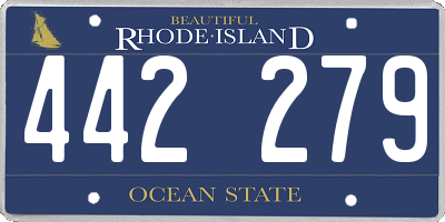 RI license plate 442279