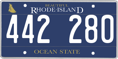 RI license plate 442280