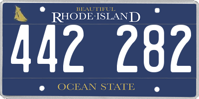 RI license plate 442282