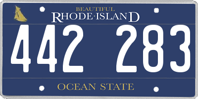 RI license plate 442283