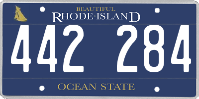 RI license plate 442284