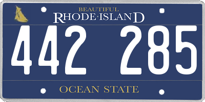 RI license plate 442285