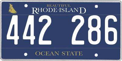 RI license plate 442286