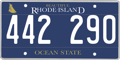 RI license plate 442290