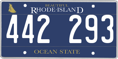 RI license plate 442293