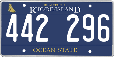 RI license plate 442296
