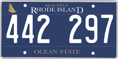 RI license plate 442297