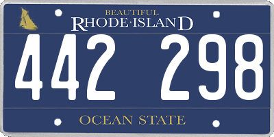 RI license plate 442298