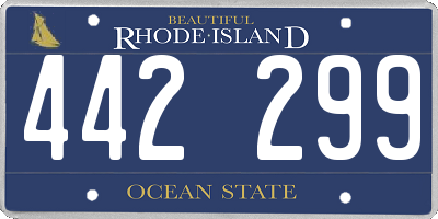 RI license plate 442299
