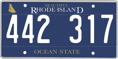 RI license plate 442317