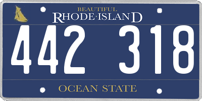 RI license plate 442318