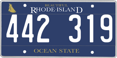 RI license plate 442319