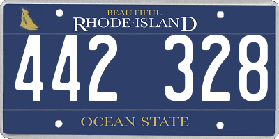 RI license plate 442328