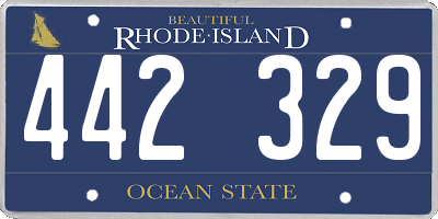 RI license plate 442329