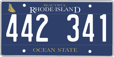 RI license plate 442341