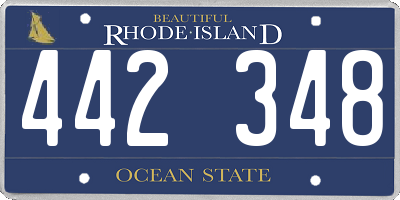 RI license plate 442348
