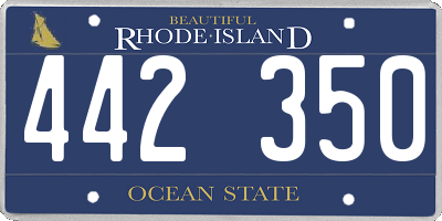 RI license plate 442350