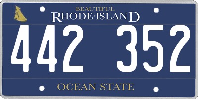RI license plate 442352