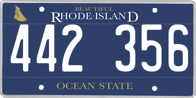 RI license plate 442356