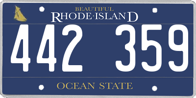 RI license plate 442359