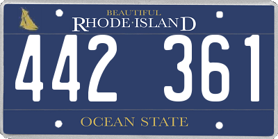 RI license plate 442361
