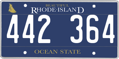 RI license plate 442364