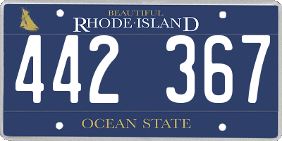 RI license plate 442367