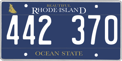 RI license plate 442370