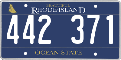 RI license plate 442371