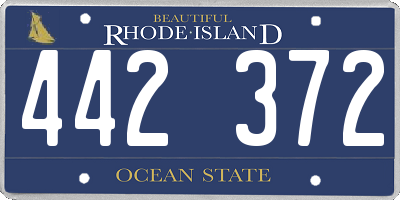 RI license plate 442372
