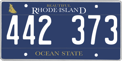 RI license plate 442373