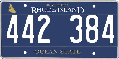 RI license plate 442384