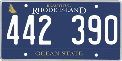 RI license plate 442390