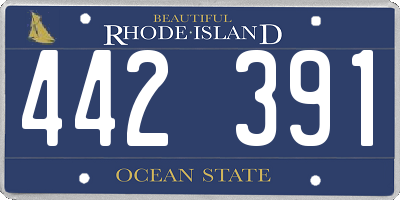 RI license plate 442391