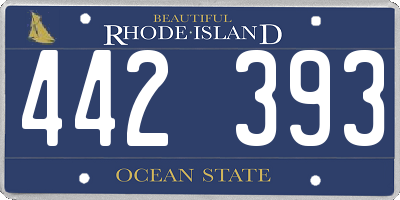RI license plate 442393