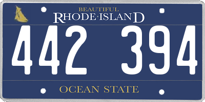 RI license plate 442394