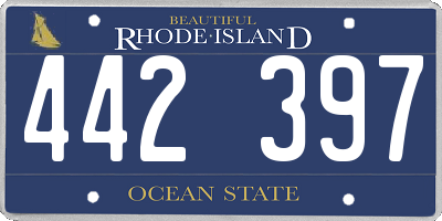 RI license plate 442397