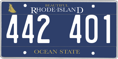 RI license plate 442401
