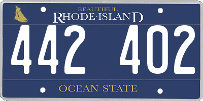 RI license plate 442402