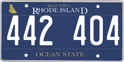 RI license plate 442404