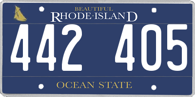 RI license plate 442405
